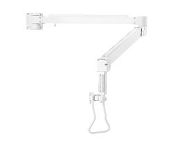 Extra long reach articulated wall-mounted single monitor arm